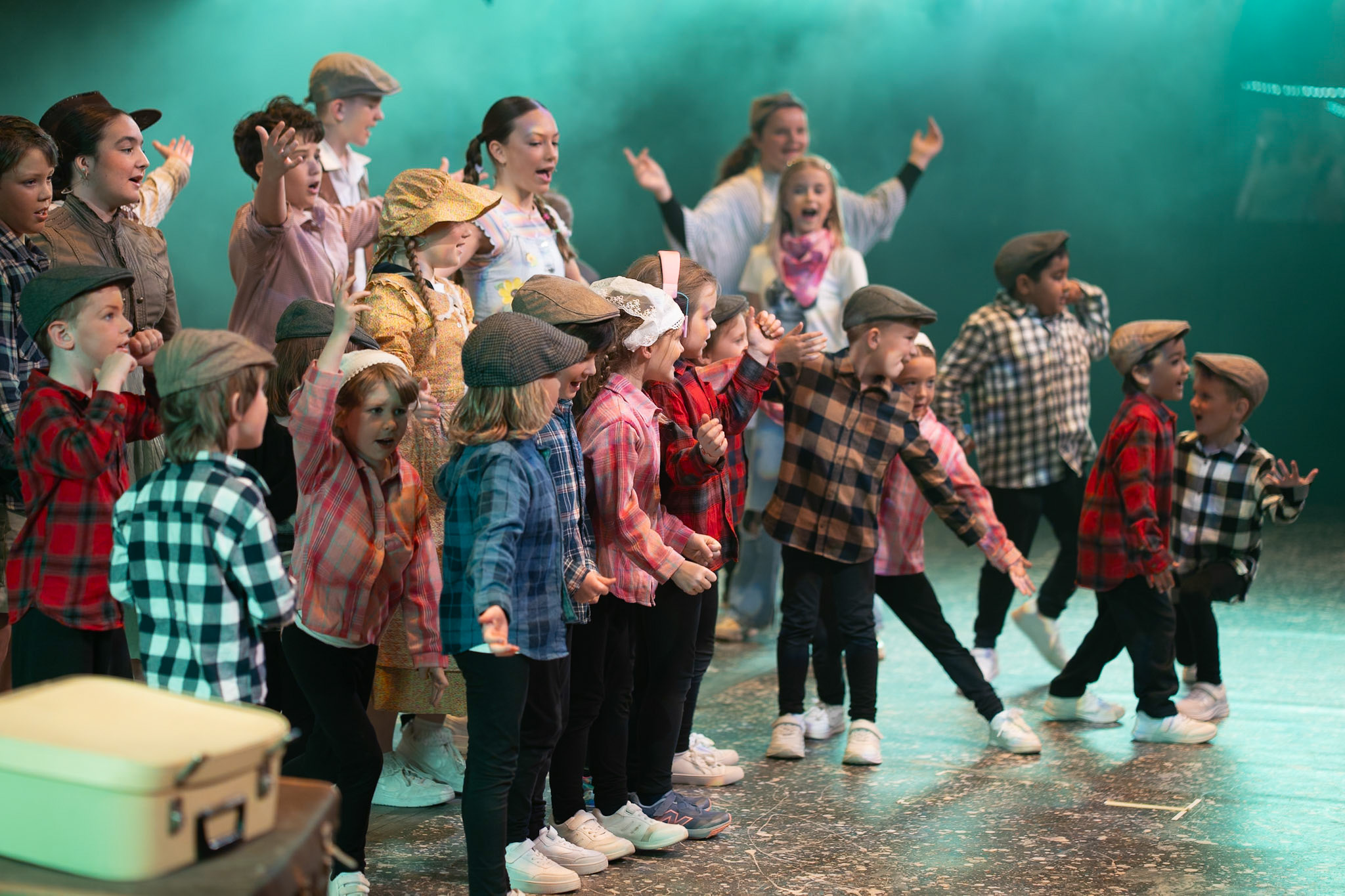 Minimbah students on stage during the Dare to Dream whole-school production, 2026