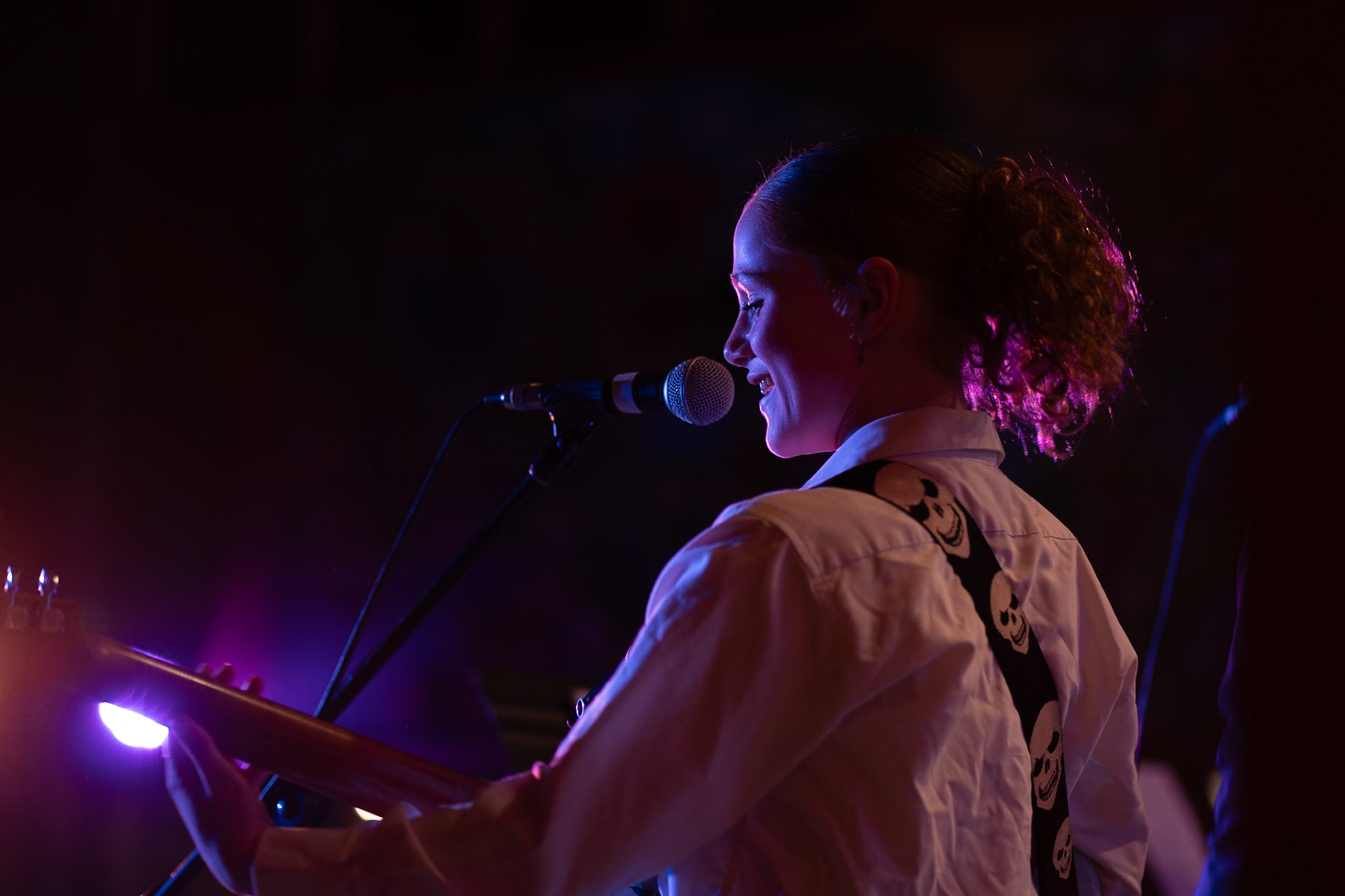 On stage at Penbank performing for friends and families