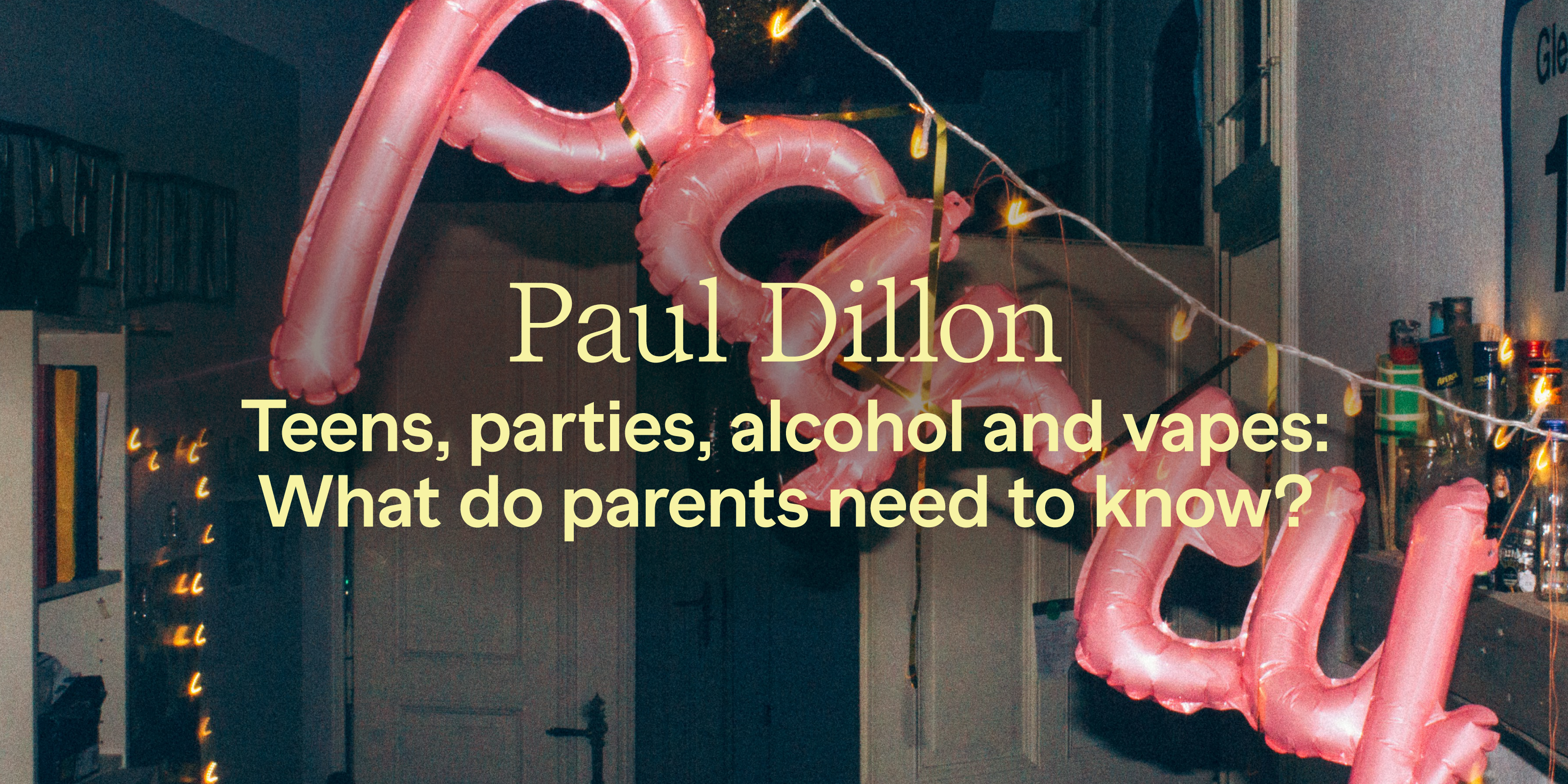 Paul Dillon event at Woodleigh School Teens, Parties, Alcohol and Vapes