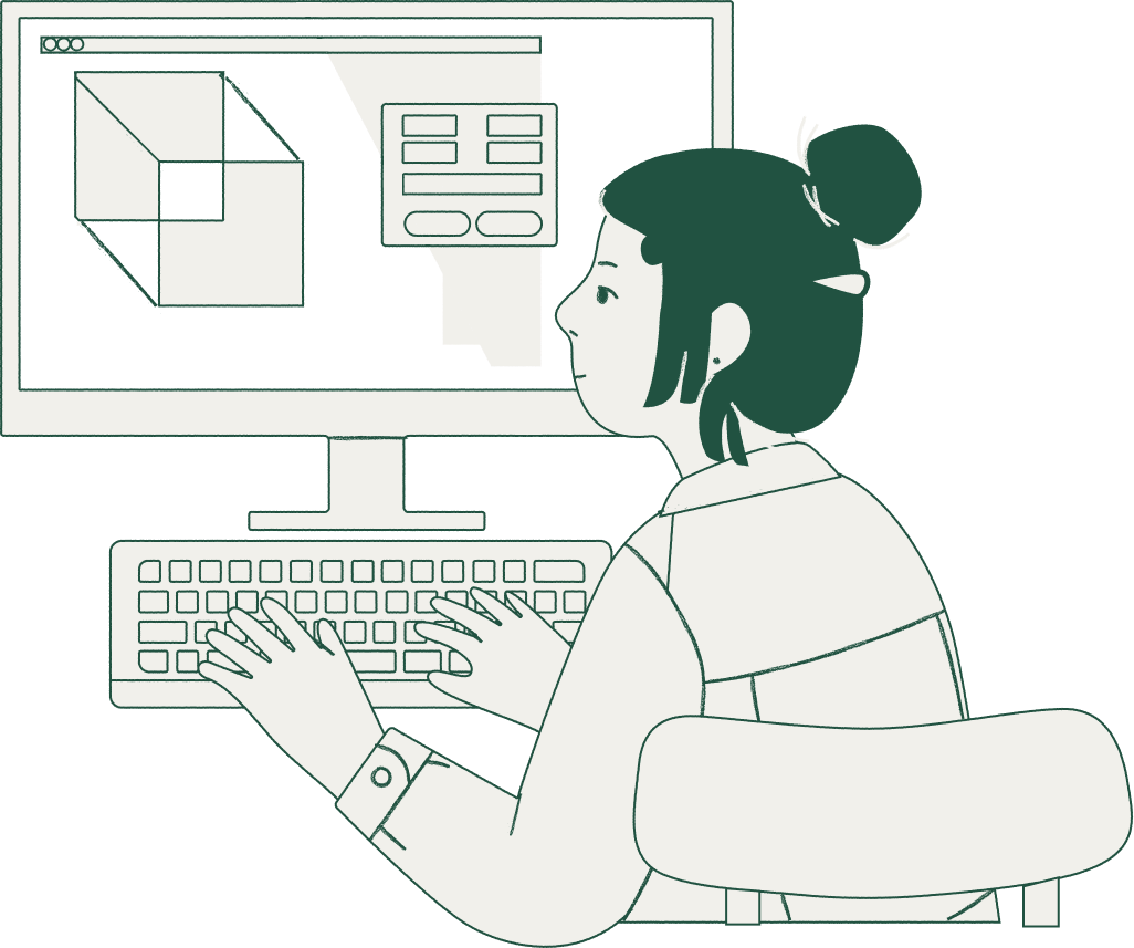 Girl on computer